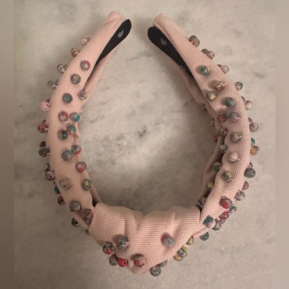 Lele Sadoughi Pink Confetti woven headband - Picture 4 of 5